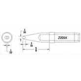 Hexacon J201X Therm-O-Trac Conical Chisel Soldering Tip, 1/16"