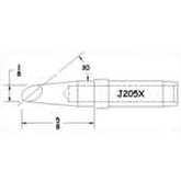 Hexacon J205X Conical Bevel Soldering Tip, 1/8"