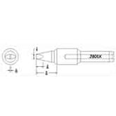 Hexacon J801X Semi Chisel Soldering Tip, 1/8"