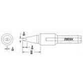 Hexacon J803X Semi Chisel Soldering Tip, 3/32"