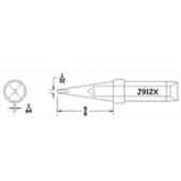 Hexacon J912X Conical Chisel Soldering Tip, 1/64"