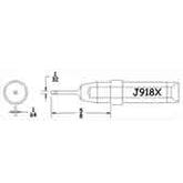 Hexacon J918X Turned-Down Full Chisel Soldering Tip, 1/32"