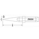 Hexacon J932X Sharp Conical Soldering Tip, 1/64"