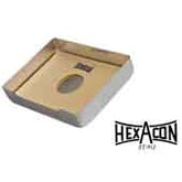 Hexacon ST-912 Metal Tray & Sponge with Hole, 3-1/2" x 4-1/2"