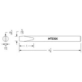 Hexacon HT231X Dia Semi-Chisel Soldering Tip,  3/8"