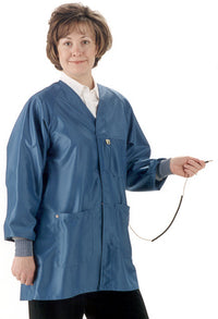 Techwear HIJ-43C-L ESD-Safe Hallmark Jacket with Cuffs & Ground Snap