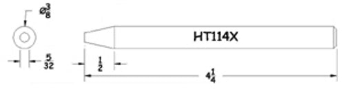 Hexacon HT114X Blunt Conical Soldering Tip, 3/8"