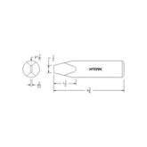 Hexacon HT299X Semi-Chisel Soldering Tip, 1/4"