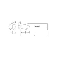 Hexacon HT299X Semi-Chisel Soldering Tip, 1/4"