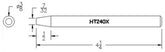 Hexacon HT240X Blunt-Conical Soldering Tip, 3/8"