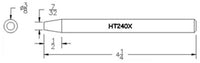 Hexacon HT240X Blunt-Conical Soldering Tip, 3/8"