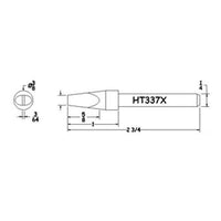 Hexacon HT337X Mushroom Conical Chisel Soldering Tip, 1/4"