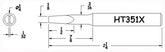 Hexacon HT351X 1/4" Turned-Down Semi-Chisel Soldering Tip