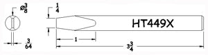 Hexacon HT449X 3/8" Semi-Chisel Soldering Tip