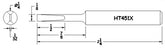 Hexacon HT451X 1/4" Turned-Down Full Chisel Soldering Tip