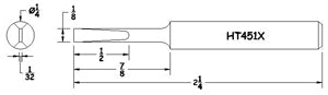 Hexacon HT451X 1/4" Turned-Down Full Chisel Soldering Tip