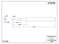 Hexacon HT475X Turned-Down Semi-Chisel Soldering Tip, 3/8"