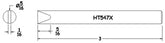 Hexacon HT547X 5/16" Full Chisel Soldering Tip