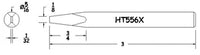 Hexacon HT556X Semi-Chisel Soldering Tip, 5/16"