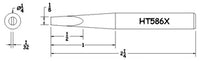 Hexacon HT586X 1/4" Conical Chisel Soldering Tip