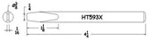 Hexacon HT593X Semi-Chisel Soldering Tip, 3/8"