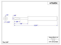 Hexacon HT685X Turned-Down Full Chisel Soldering Tip, 1/4"
