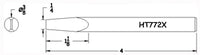 Hexacon HT772X Semi-Chisel Soldering Tip, 3/8"