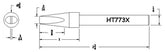 Hexacon HT773X Mushroom Chisel Soldering Tip, 1/4"
