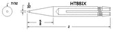Hexacon HT881X Sharp Conical Sleeve Soldering Tip, 1/16"