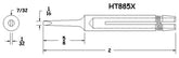 Hexacon HT885X 1/16" Turned Down Full Chisel Soldering Tip