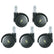 Bevco IBCS-ESD Dual Wheel Intervel Braking Caster, Set of 5