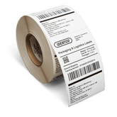 Identco TTL117-700-10 Glossy White Polyester PCB/Component Label, 2.0x.25, 10,000/Roll