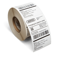 Identco TTL8P Perforated Thermal Transfer Paper Packaging Label, 4.00" x 3.00", 2000/Roll