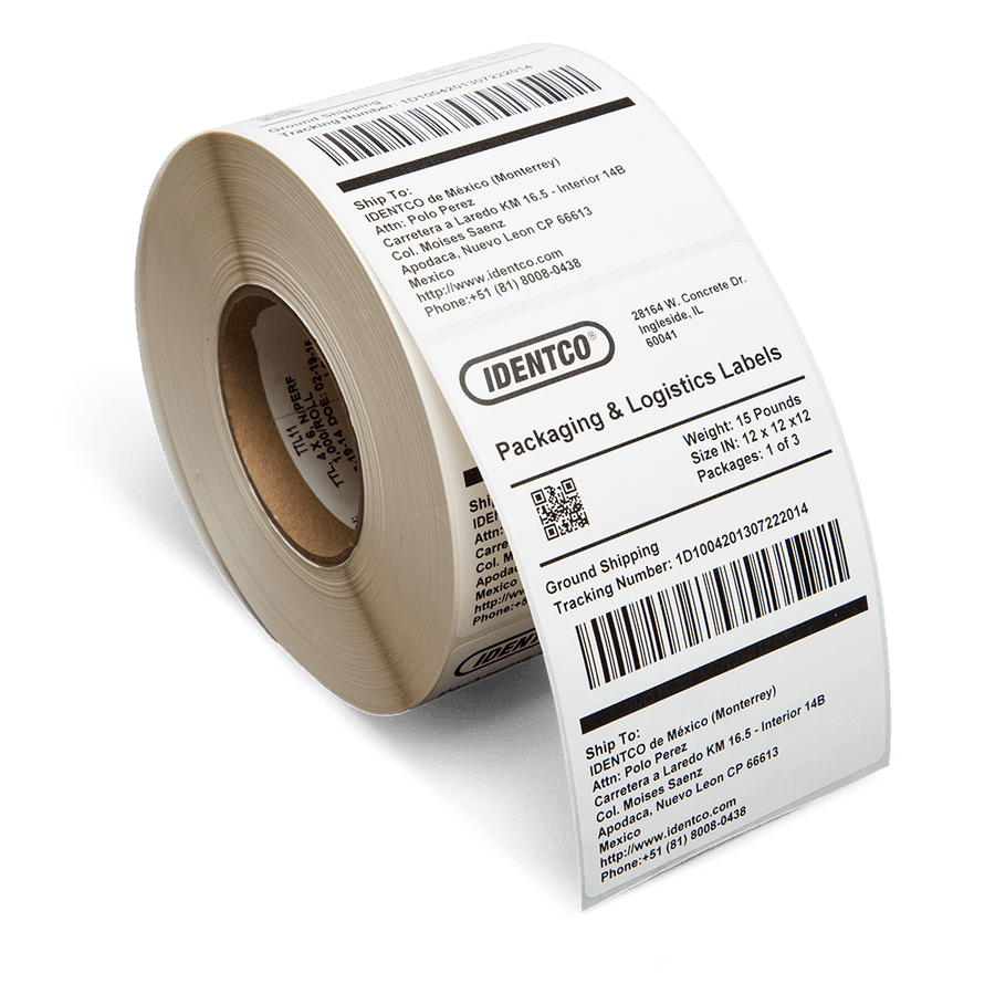 Identco TTL113-403-10 Glossy White Polyimide Label, 0.27" x 0.27"