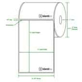 Identco TTL2P-1 Perforated Thermal Transfer Paper Packaging Label, 2.0x1.0, 5500/Roll 