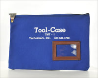 Technimark WCZTP-TECHNIMARK Windowed Canvas Zippered Tool Bag, Blue w/White Logo