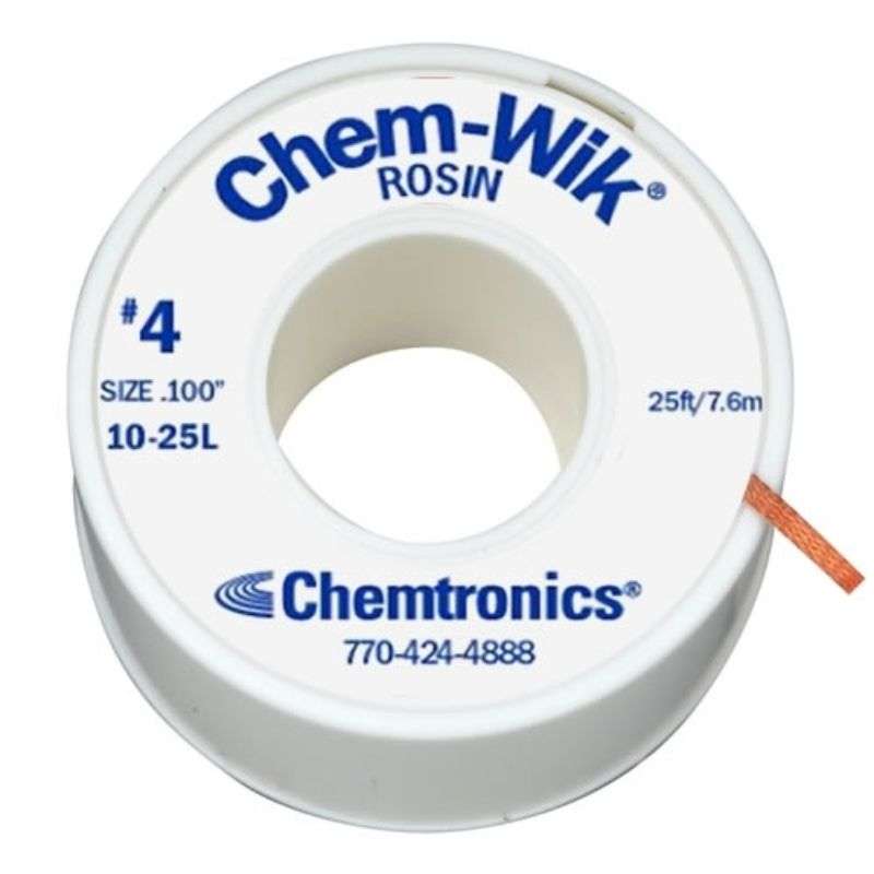 Chemtronics 10-25L Rosin Desoldering Braid, .100" x 25'