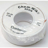 Chemtronics 2-25L Rosin Flux Desoldering Wick, .030" x 25'