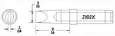 Hexacon J102X Conical Chisel Soldering Tip, 3/16"