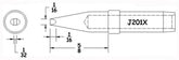 Hexacon J201X Therm-O-Trac Conical Chisel Soldering Tip, 1/16"
