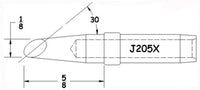 Hexacon J205X Conical Bevel Soldering Tip, 1/8"