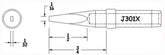 Hexacon J301X Conical Chisel Tip with 1/16" Point Size