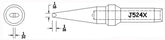Hexacon J524X Semi Chisel Soldering Tip, 1/16"