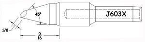 Hexacon J603X 1/8" Bevel Conical Soldering Tip for Therm-O-Trac Power Boost Stations
