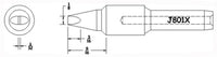 Hexacon J801X Semi Chisel Soldering Tip, 1/8"