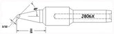 Hexacon J806X 45° 3/32" Bevel Conical Soldering Tip for Therm-O-Trac Magnum Stations