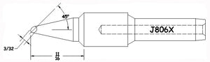 Hexacon J806X 45° 3/32" Bevel Conical Soldering Tip for Therm-O-Trac Magnum Stations