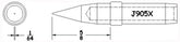 Hexacon J905X Conical Soldering Tip, 1/64"