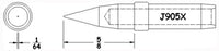 Hexacon J905X Conical Soldering Tip, 1/64"