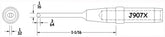 Hexacon J907X Concial Chisel Soldering Tip, 1/16"